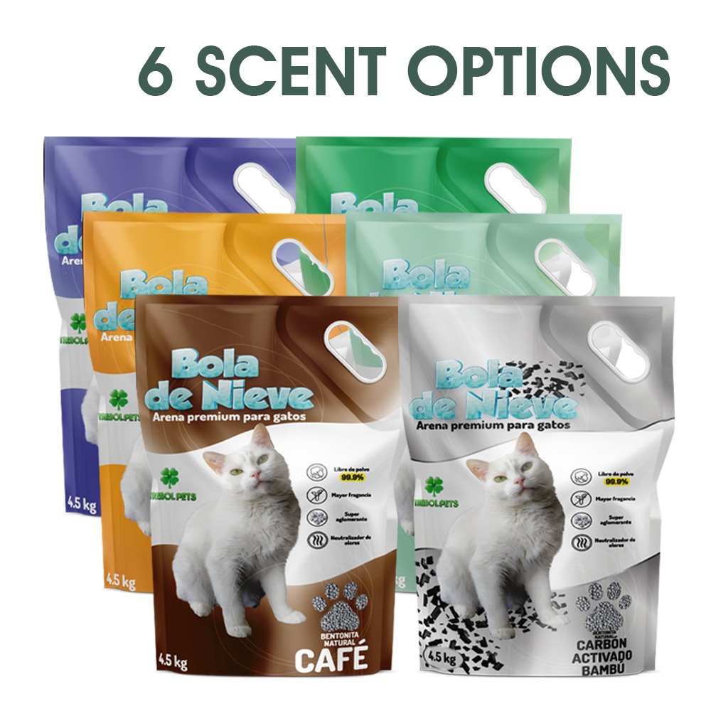 6 fragancias Premium disponibles: Lavanda, Café, Vainilla, Carbón Activado Bambú, Talco de bebé, Manzana Verde