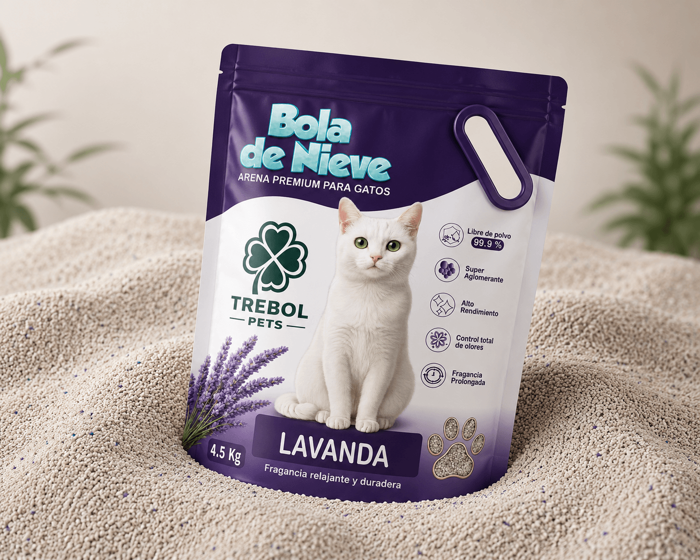 Bola de Nieve — arena premium para gatos