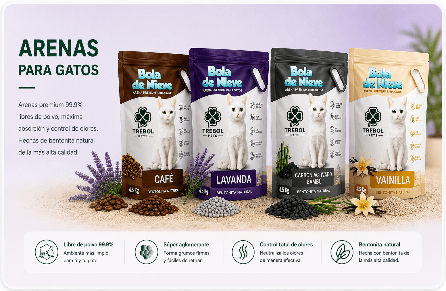 Arenas para gatos